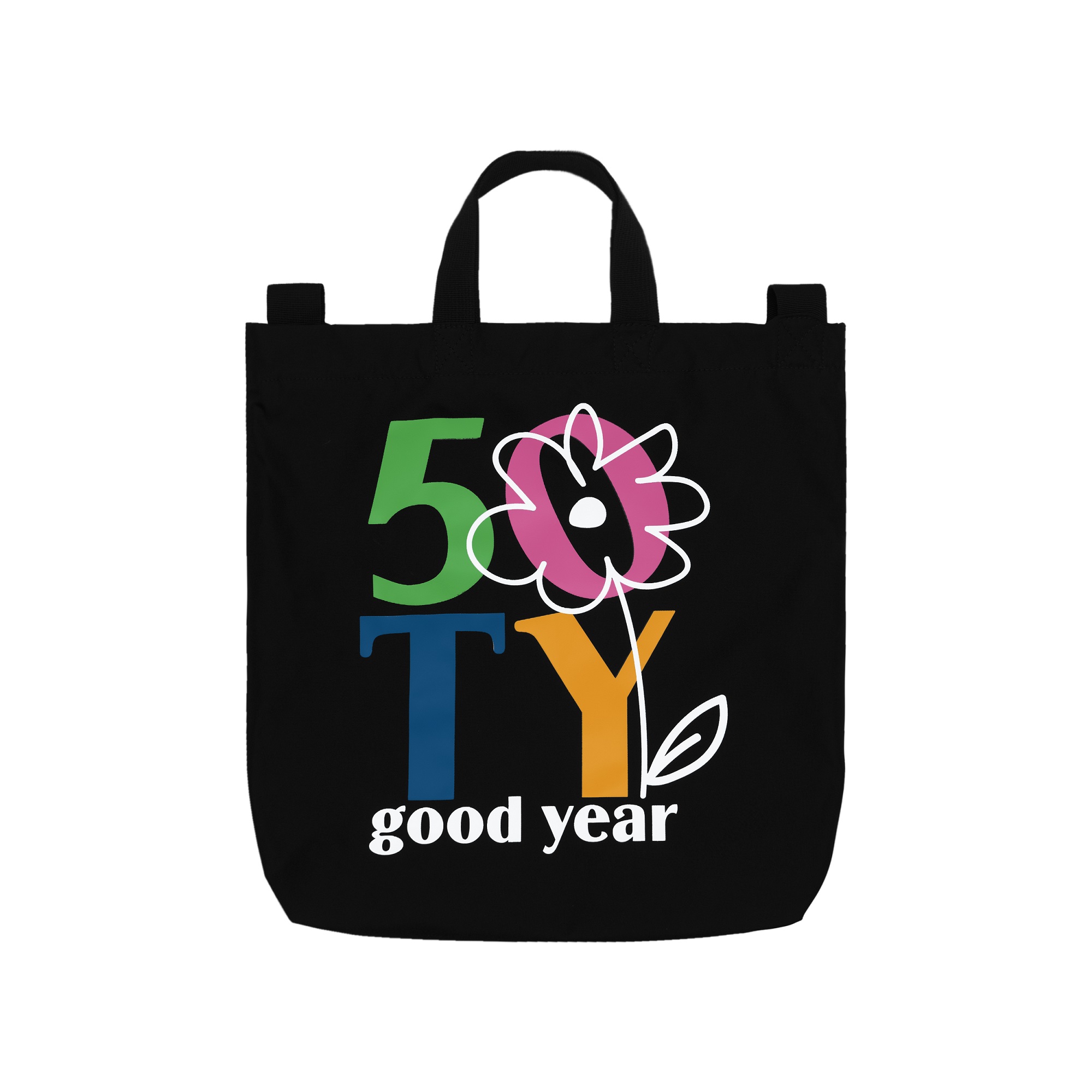 5THEWAY®/5OTY.2019/ TOTE BAG™ in BLACK aka Túi Tote Đen