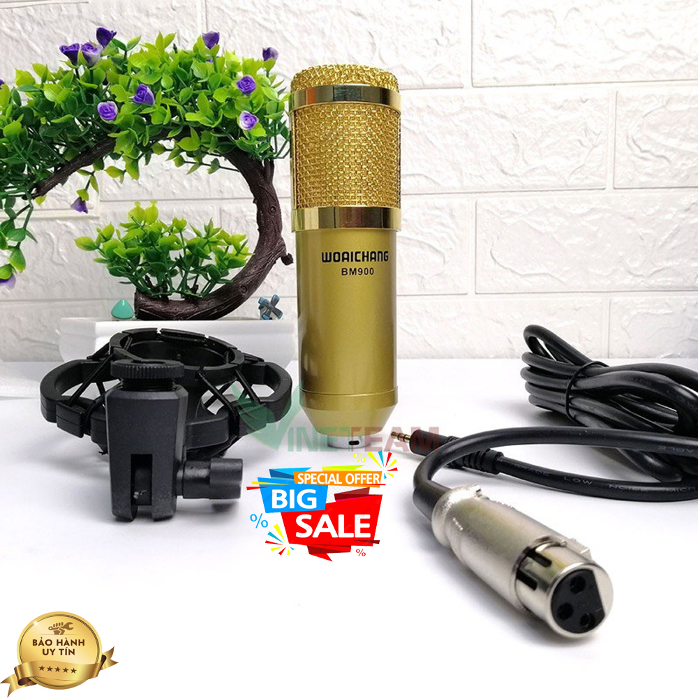 Mic thu âm chuyên nghiệp Woaichang BM900 - Micro thu âm hát LiveStream Tại Nhà Mic Hát Livestream cực nhẹ âm thanh nghe cực hay BH uy tín 1 đổi 1
