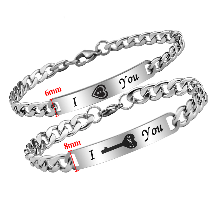 Lắc tay cặp đôi ổ khóa chìa khóa tình yêu CVT013