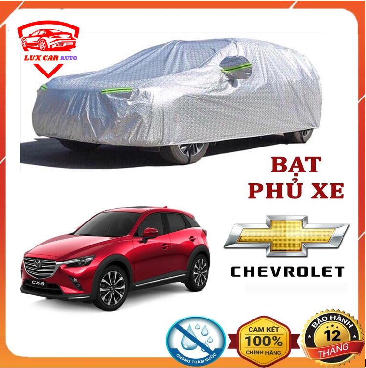 Bạt Phủ Xe Ô Tô Chevrolet Spark, Colorado, Trailblazer, Aveo, Cruze, Orlando, Captiva Tráng nhôm 3 lớp chống nóng, mưa, xước sơn,bat phu xe hoi,bat xe hoi,bat phu o to,bat phu oto,bat o to,bat oto