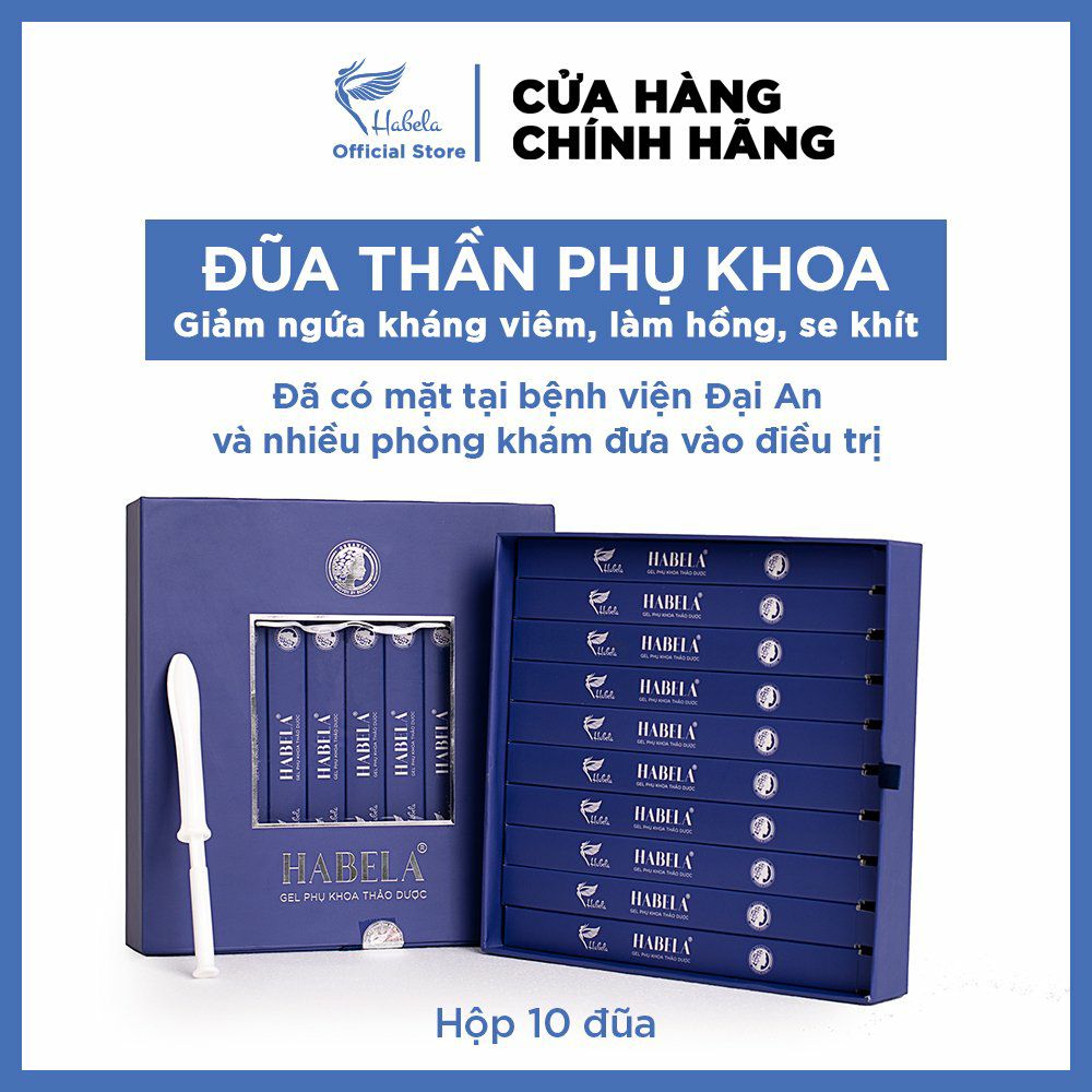 Gel phụ khoa đũa thần habela gel vệ sinh phụ nữ làm sạch se khít làm hồng vùng kín - 1 hộp 10 đũa