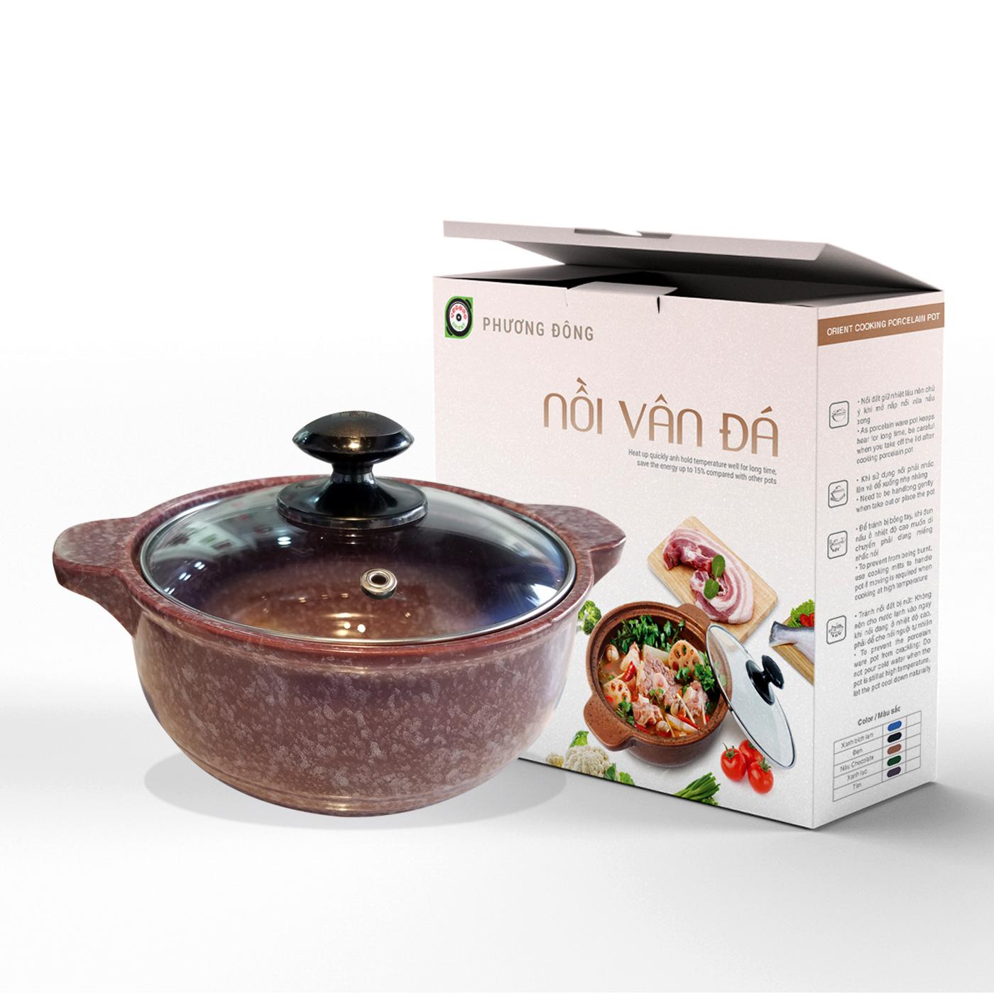 Nồi sứ sâu vân đá Phương Đông PDVS-1.0L