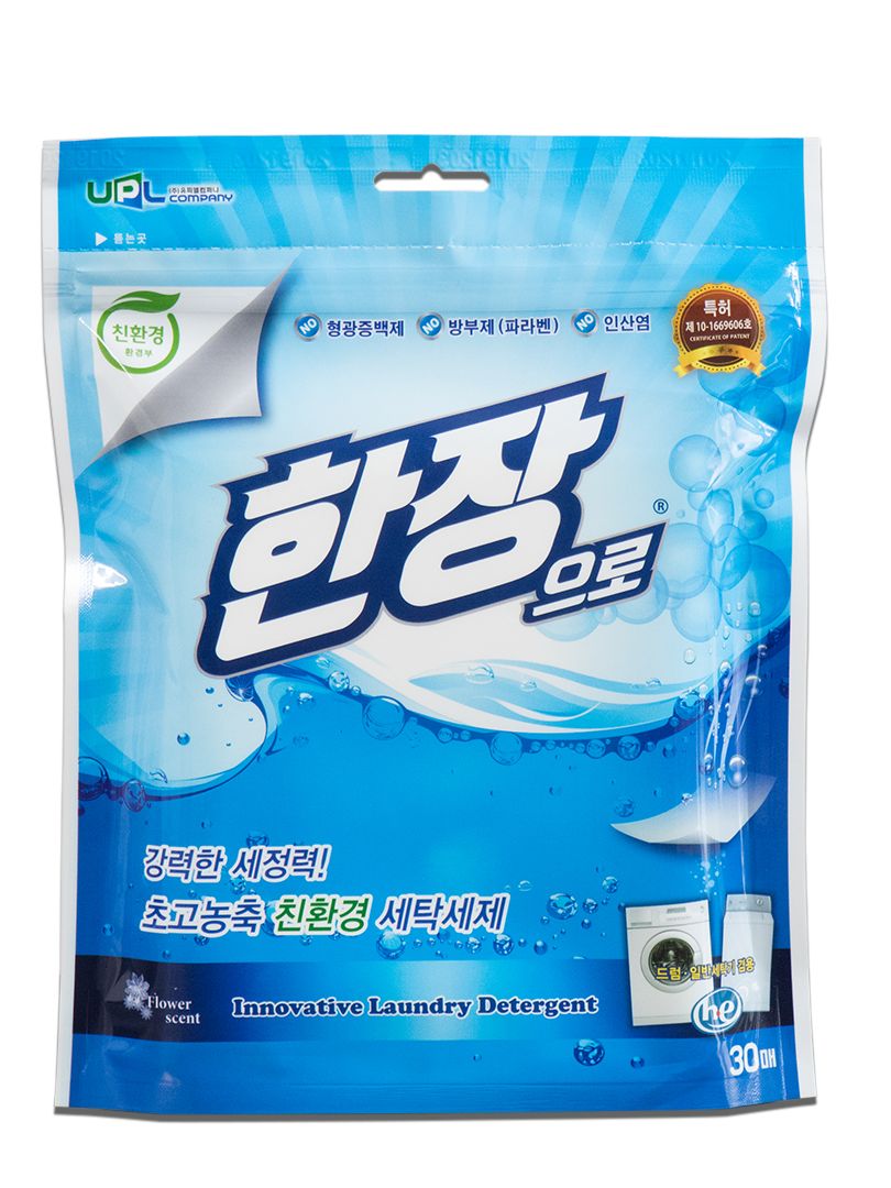 Giấy giặt quần áo Han Jang cao cấp túi 10 miếng - Công nghệ giặt tẩy an toàn