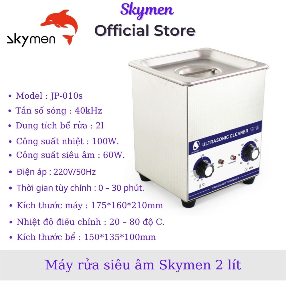 Máy rửa siêu âm Skymen 2 lít chuyên dụng siêu âm các thiết bị y tế