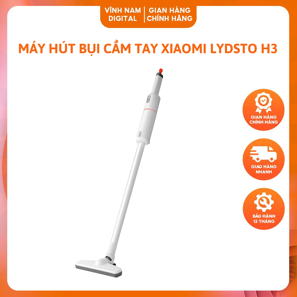 Máy hút bụi cầm tay Xiaomi Lydsto H3 - Máy hút bụi Xe hơi cầm tay không dây, lực hút siêu mạnh 16kp, hộp đựng bụi lớn.