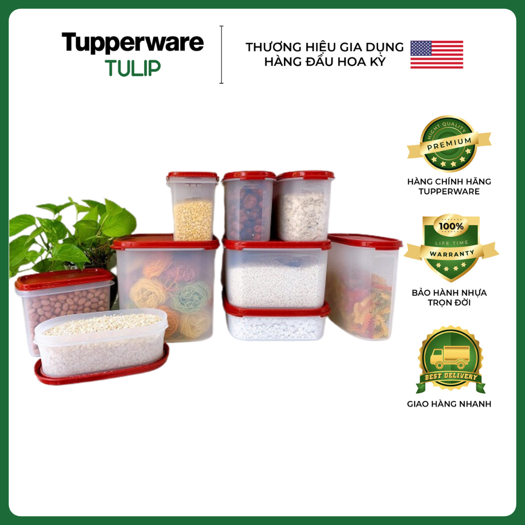 Bộ hộp kệ bếp modular mate super kitchen tupperware chính hãng