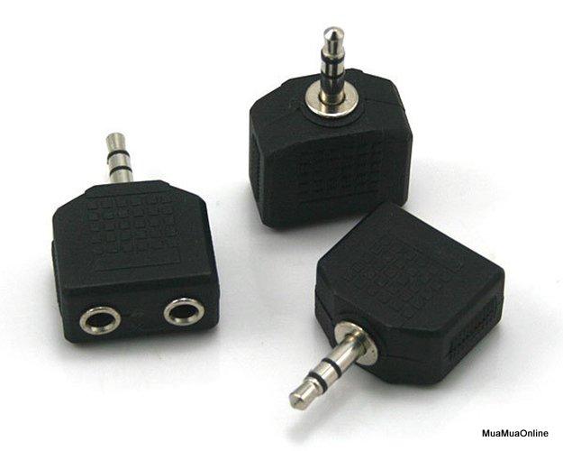 Đầu Chia Jack Tai Nghe, Loa Chuẩn 3.5 Từ 1 Ra 2 Cao Cấp