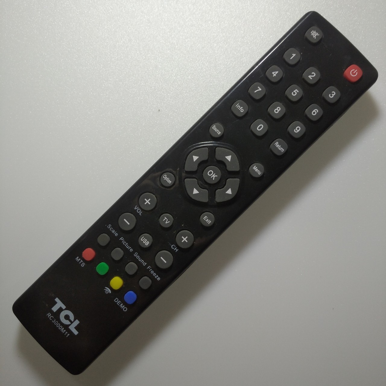 Remote điều khiển tv tcl rc3000m11các dòng tv tcl crt lcd/led/smart tv- hàng chính hãng tặng kèm pin