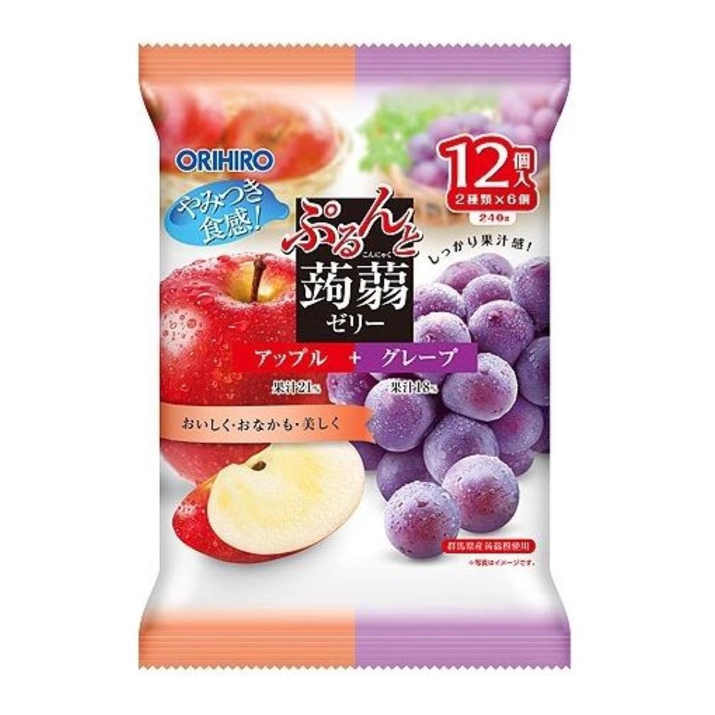 Thạch Rau Câu Vị Táo & Nho, Purun & Konjac Jelly Pouch, Apple & Grape