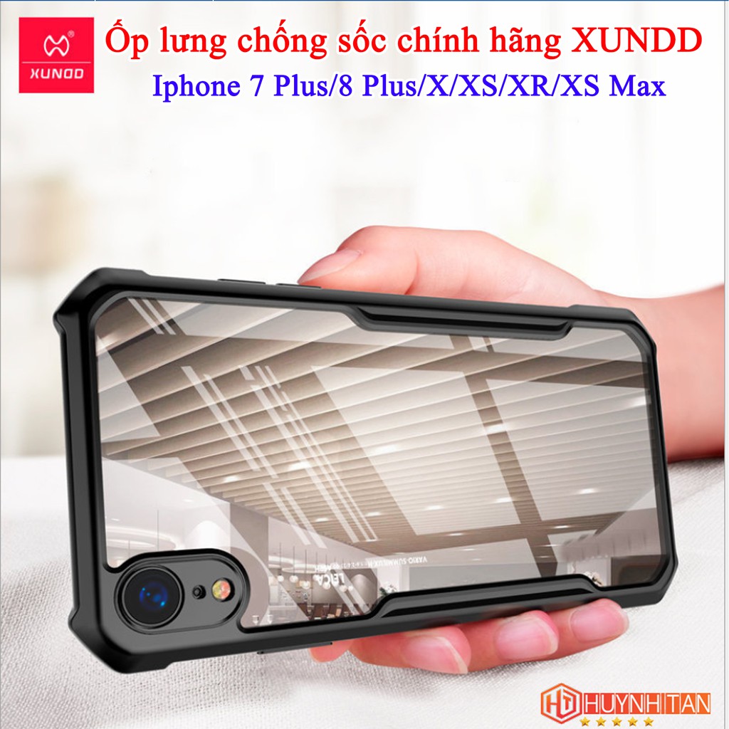 Ốp lưng iphone 7 plus / 8 plus / x / xs / xr / xs max / 11 pro max / fe chống sốc chính hãng xundd