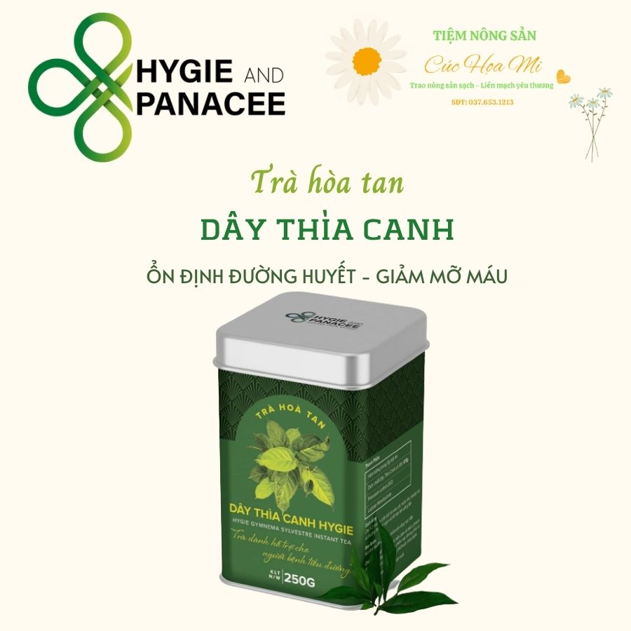 Trà hòa tan dây thìa canh hygie & panacee dành cho người tiểu đường ổn định đường huyết giảm mỡ máu