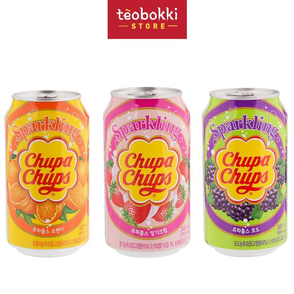 Nước Chupa Chups - Soda Chupa Chups Hàn Quốc vị trái cây 345ml