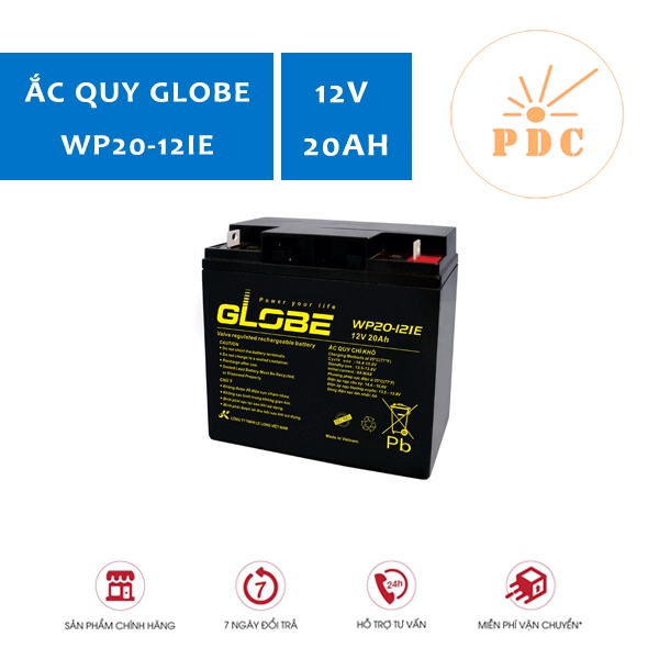 Ắc Quy Globe 12V 20Ah WP20-12IE - (PDC-TECH)
