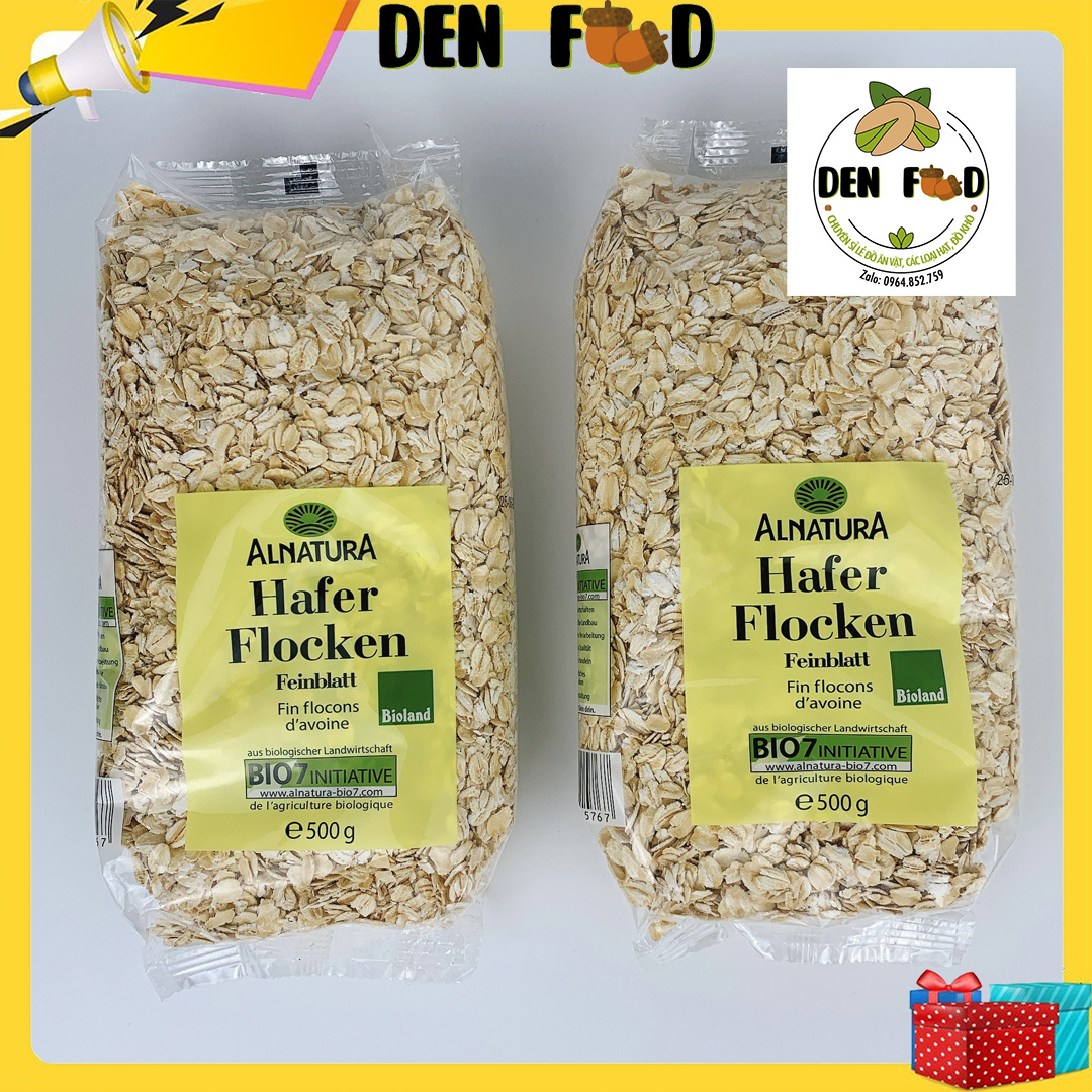 Yến mạch Hafer Flocken Bioland Đức cán dẹt 500 g