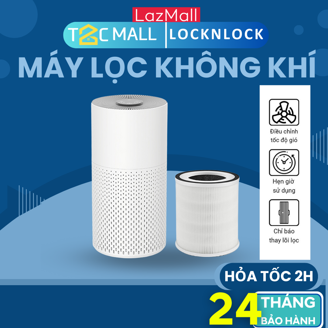 Máy lọc không khí enp126wht lock&lock - t2cmall