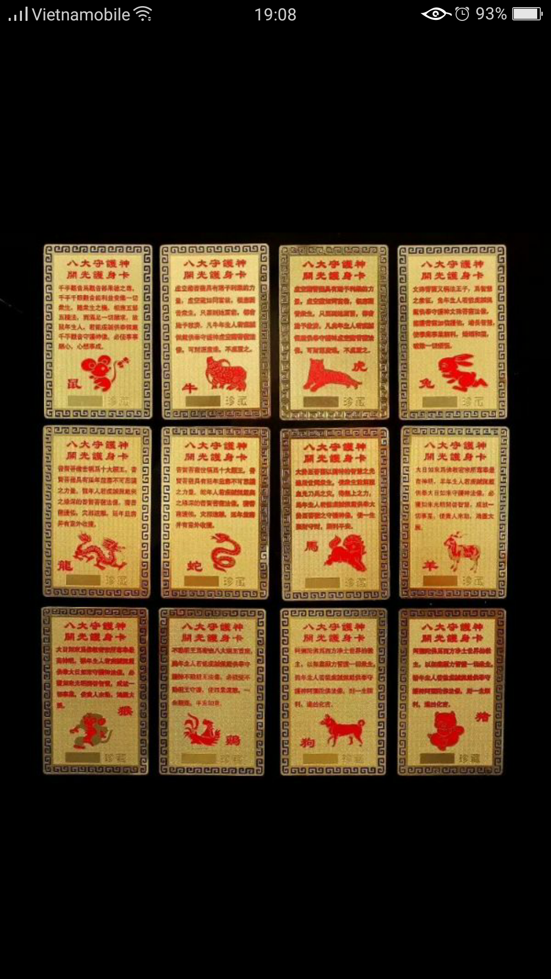 Kim bài phong thủy đồng vàng phật bổn mệnh tuổi dậu
