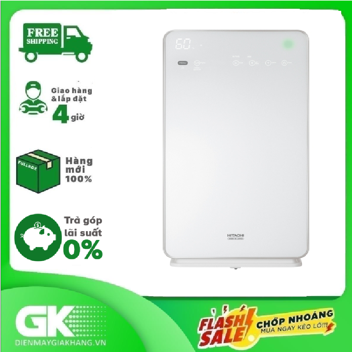 MÁY LỌC KHÔNG KHÍ HITACHI EP-M70E 240 (WH) - GIAO TOÀN QUỐC - FREESHIP HCM