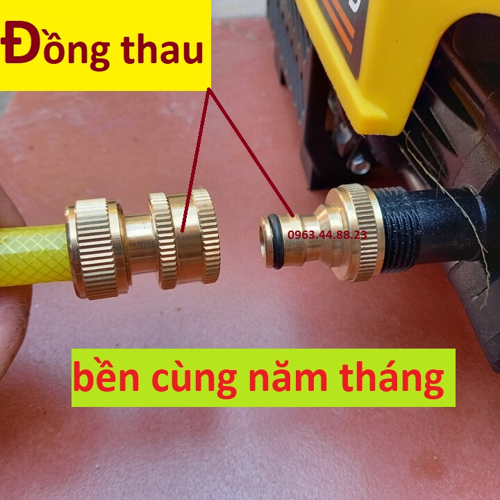 Bộ khớp nối nhanh bằng đồng Khớp nối nhanh dây cấp nước đầu vào máy rửa xe - khop noi dong