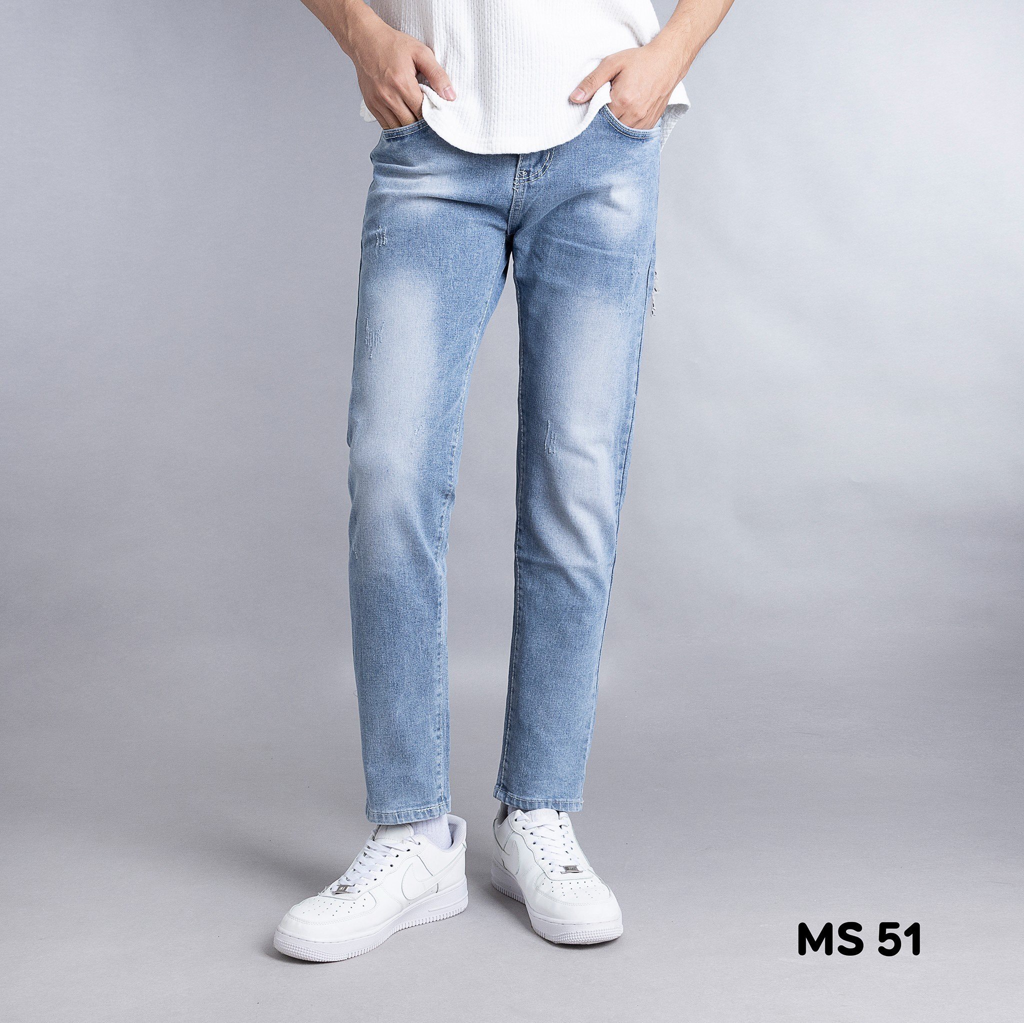 Quần jean nam rách Nuba63 chất liệu bò cao cấp co dãn 4 chiều form dáng skinny