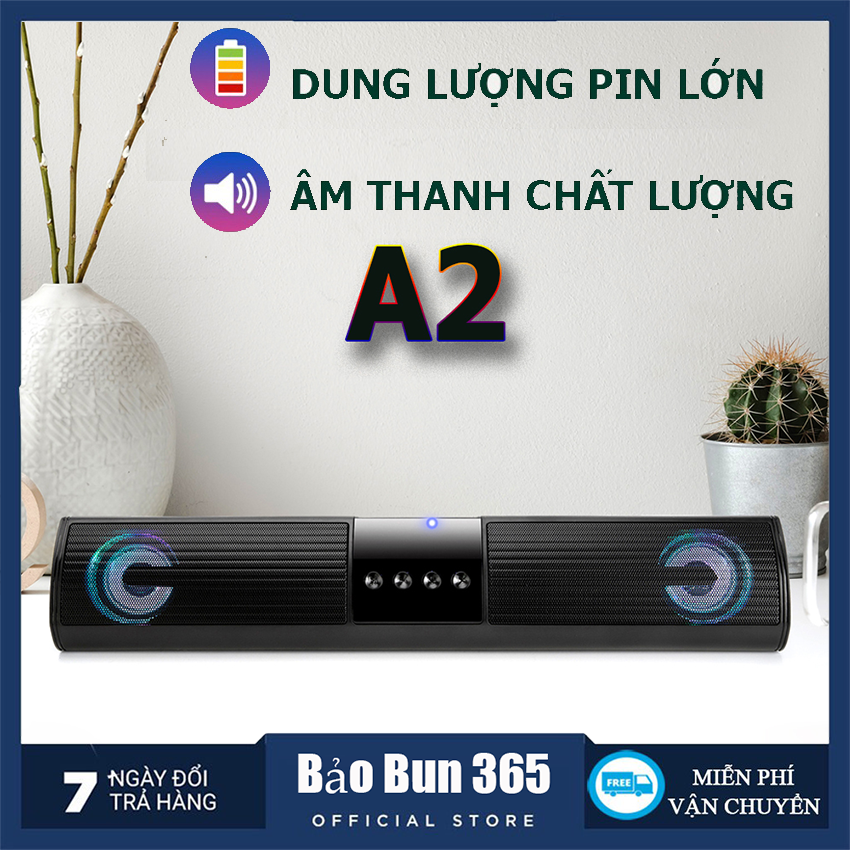 Loa bluetooth a2 hỗ trợ tf,đài fm,usb,bt,aux 3.5 kiểu dáng sang trọng hàng cao cấp