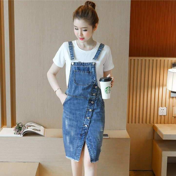 Váy yếm phối nút d752