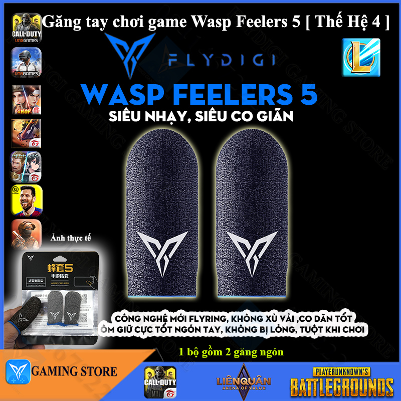 [ THẾ HỆ THỨ 5- MỚI NHẤT ] Flydigi Wasp Feelers 5 Bao ngón tay ma thuật dành riêng cho điện thoại di động máy tính bảng-Hãng phân phối chính thức