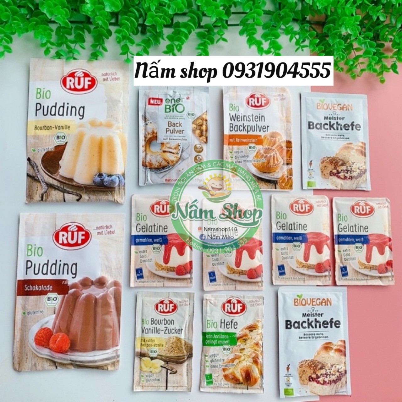 Gelatine /Bột nở/men nở/bột Pudding hữu cơ Ruf