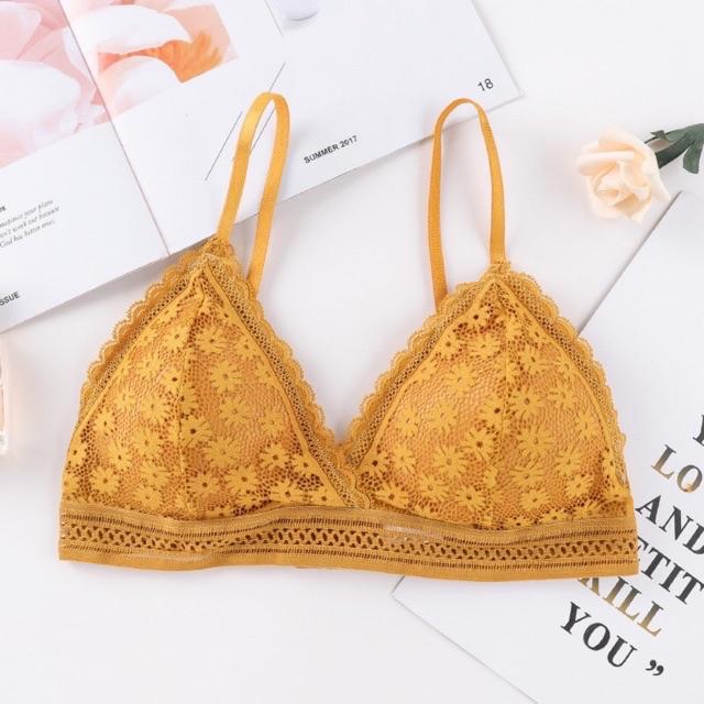 Áo Bra Ngàn Hoa Mút Mỏng Cài Sau 7338 nội y giá tốt