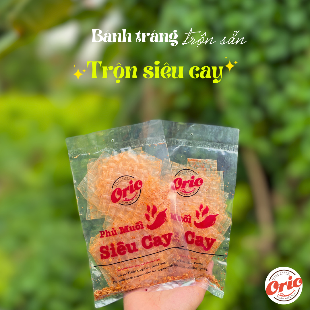 Bánh tráng orio trộn sẵn siêu cay