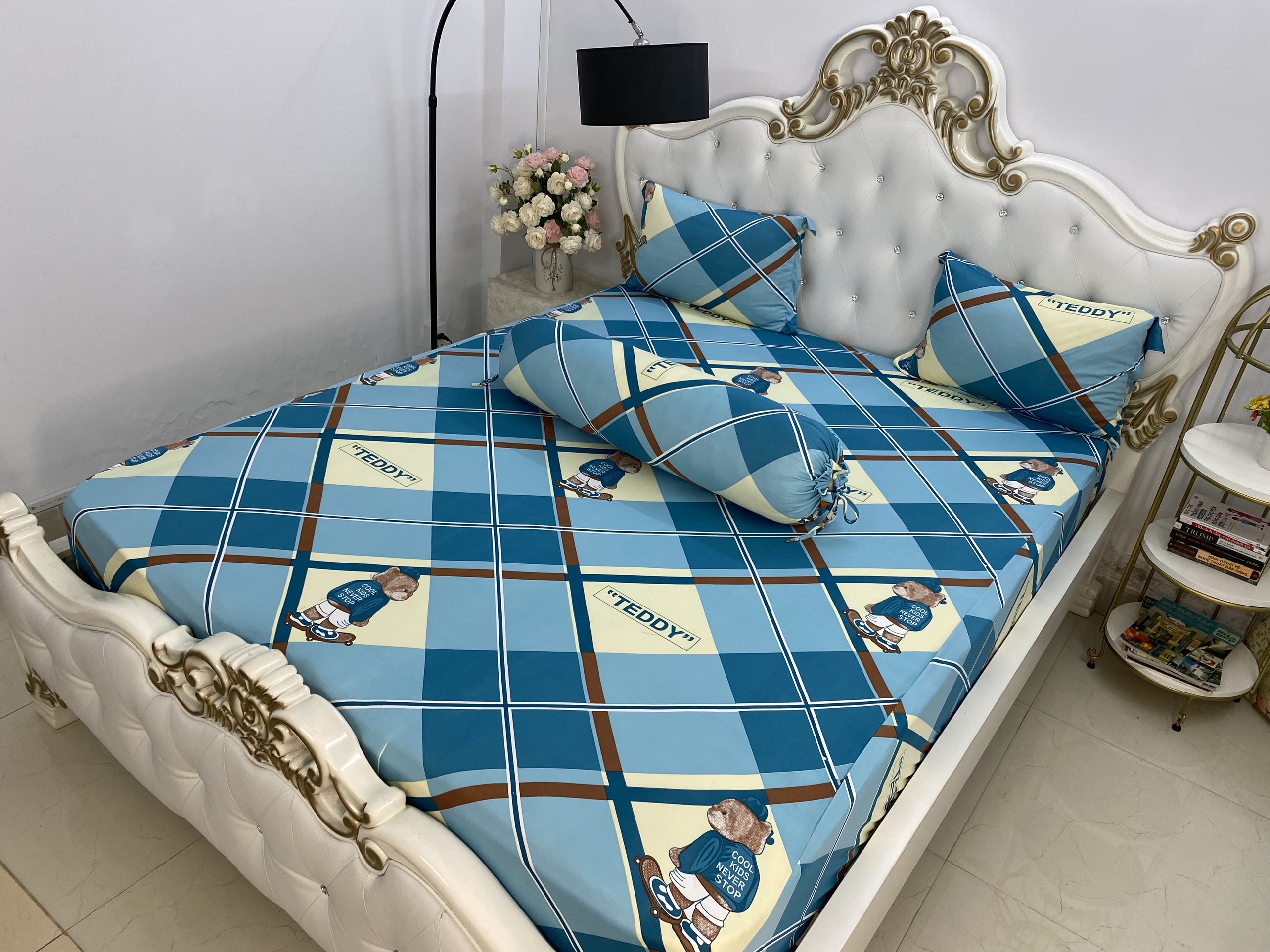 [HCM]Bộ Drap Thun Hàn Quốc mát lạnh { 4 món }giao chuẩn mẫu