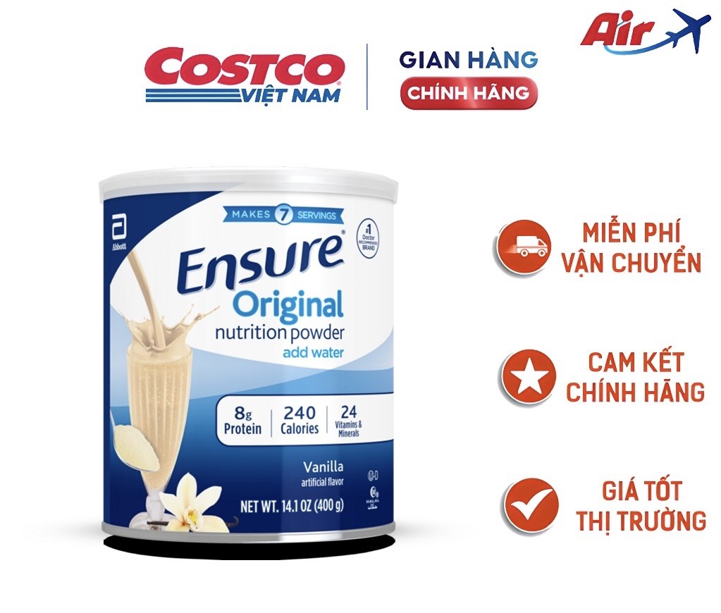 Combo thùng 6 lon sữa ensure original nutrition 400g mỹ date 2026