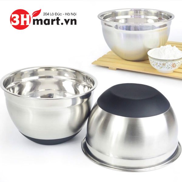 Thố (bát tô) trộn bột đáy silicon - 26cm