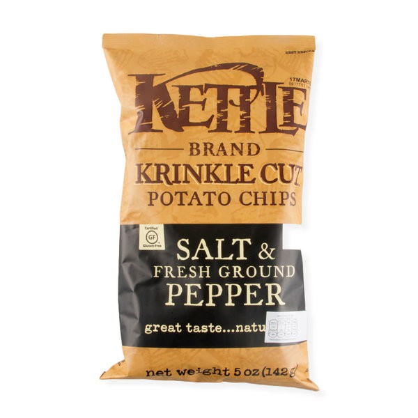 Khoai tây chiên Kettle Sea Salt & Pepper Krinkle Cut Potato Chips- Nhập khẩu Mỹ 142g