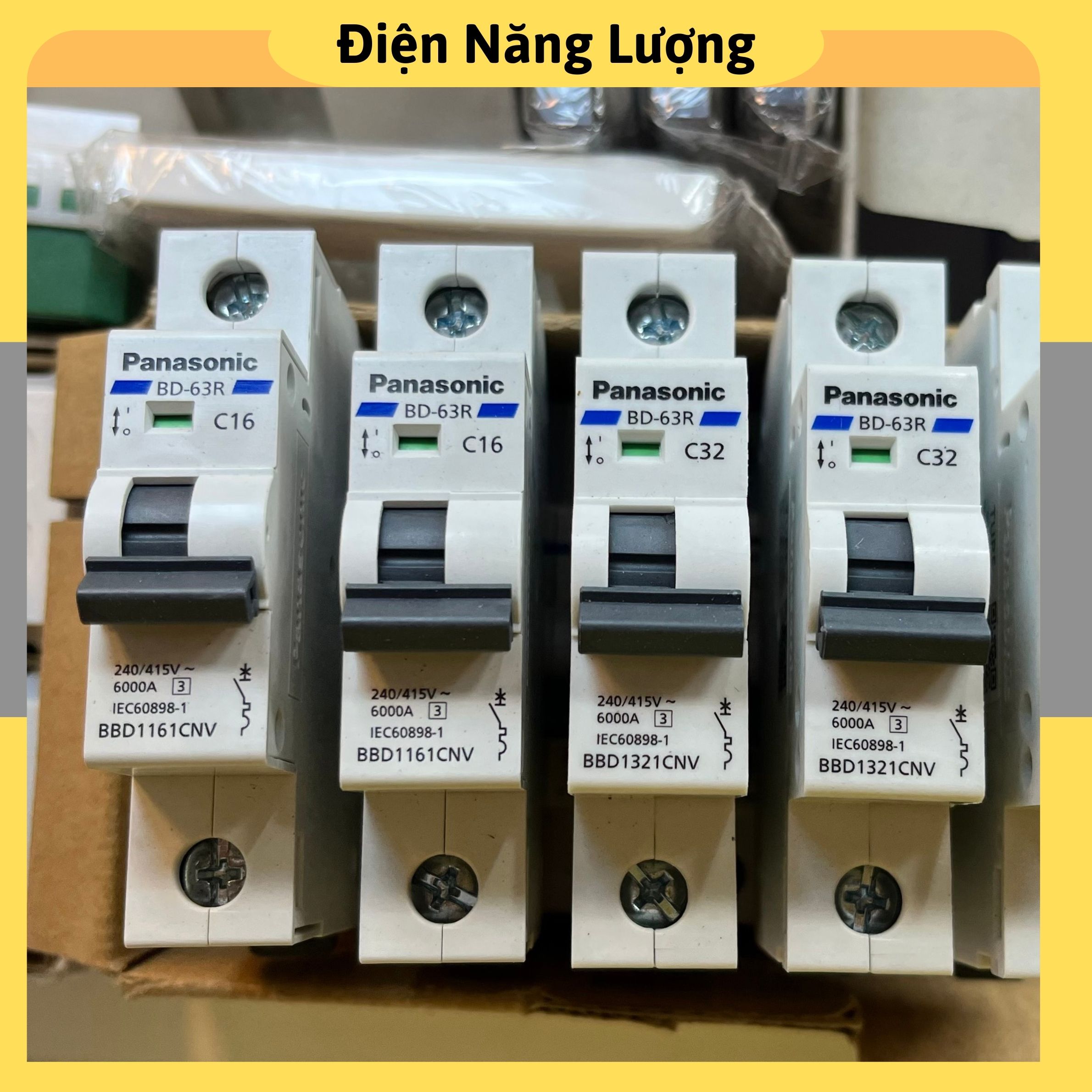 Cầu dao an toàn panasonic, mcb tự động 1 pha, cb tép 16a, 20a, 25a, 32a, 40a, 50a, 63a
