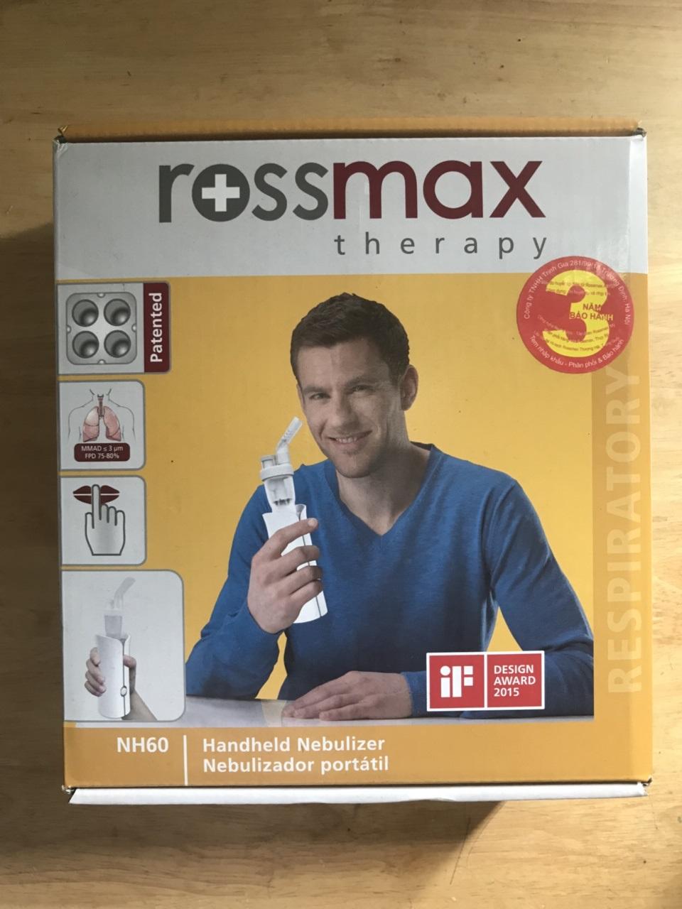 [HCM]Xông mũi họng Rossmax NH60 Xông cầm tay cao cấp công nghệ Thụy sỹ Bảo hành 36 tháng