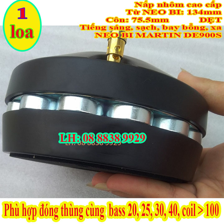 Một củ loa treble neo bi 850 hãng martin từ 134mm coil 75,5mm cao cấp-giá 1 loa
