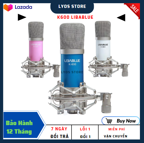 Micro thu âm điện thoại livestream k600 libablue mic thu âm livestream hát karaoke cao cấp cho điện thoại