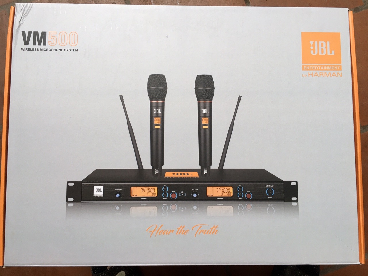 Micro không dây cao cấp JBL VM500 , HÁT NHẸ - TIẾNG TRONG - HÍT MIC TỐT , Hàng nhập khẩu , bh 12 tháng