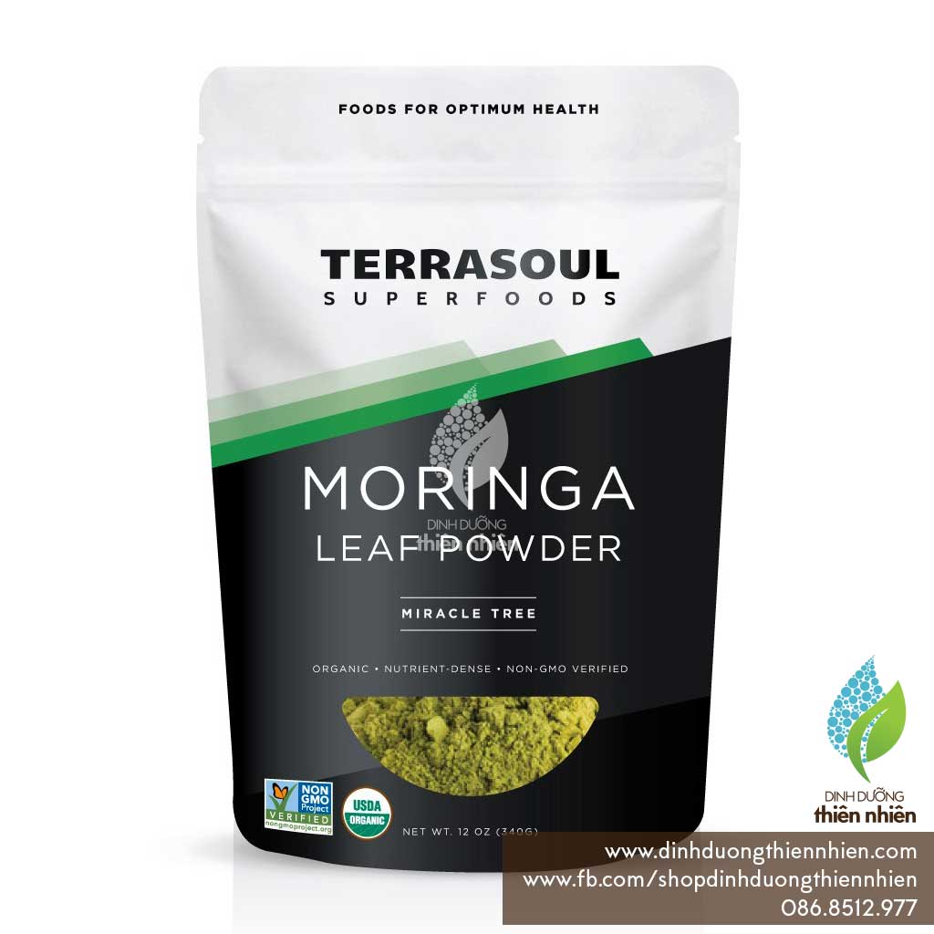 Bột Lá Chùm Ngây Hữu Cơ Terrasoul Superfoods Organic Moringa Leaf Powder, 113g