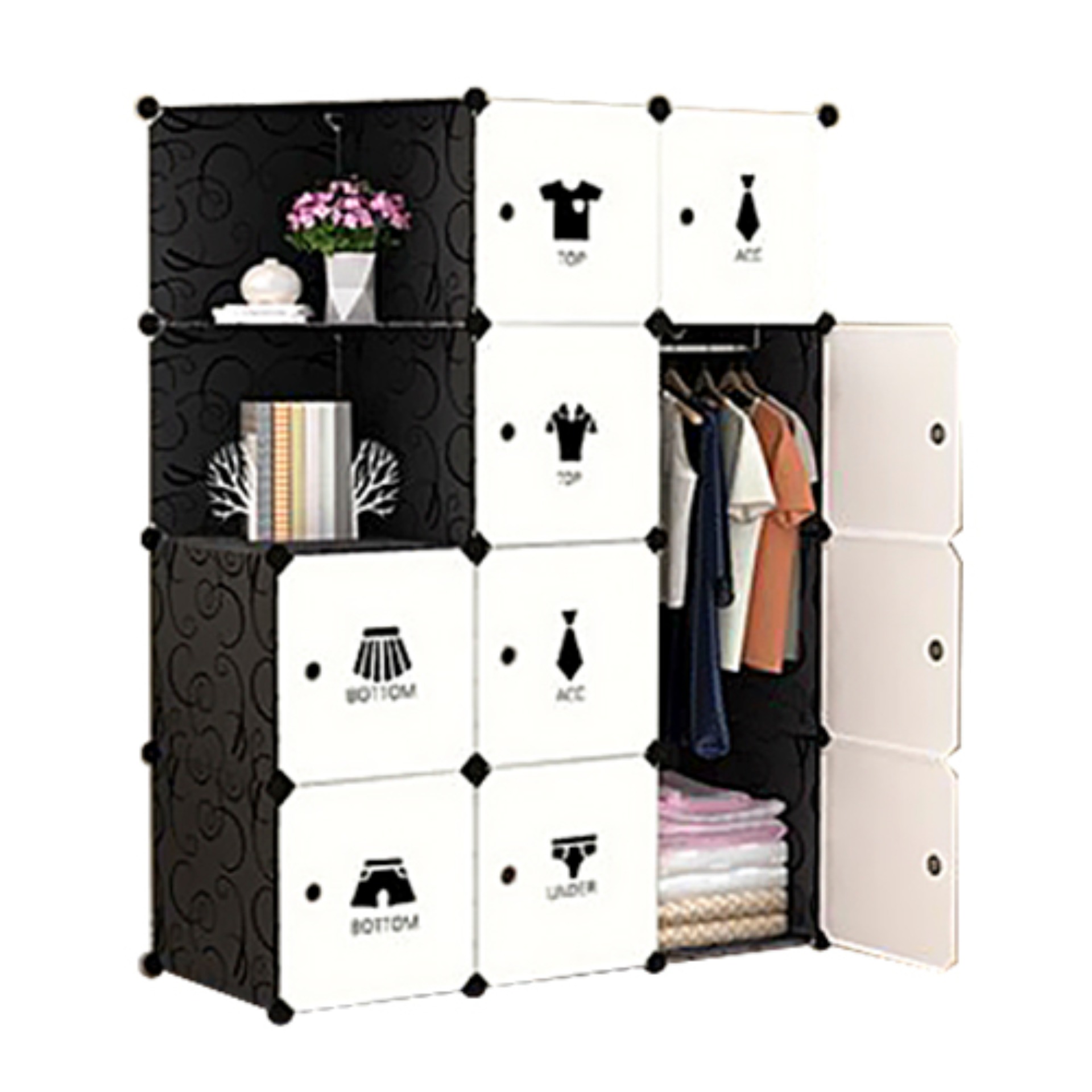 Tủ nhựa ghép,tủ quần áo,tủ nhựa đựng quần áo đa năng tâm house đủ 12 ngăn