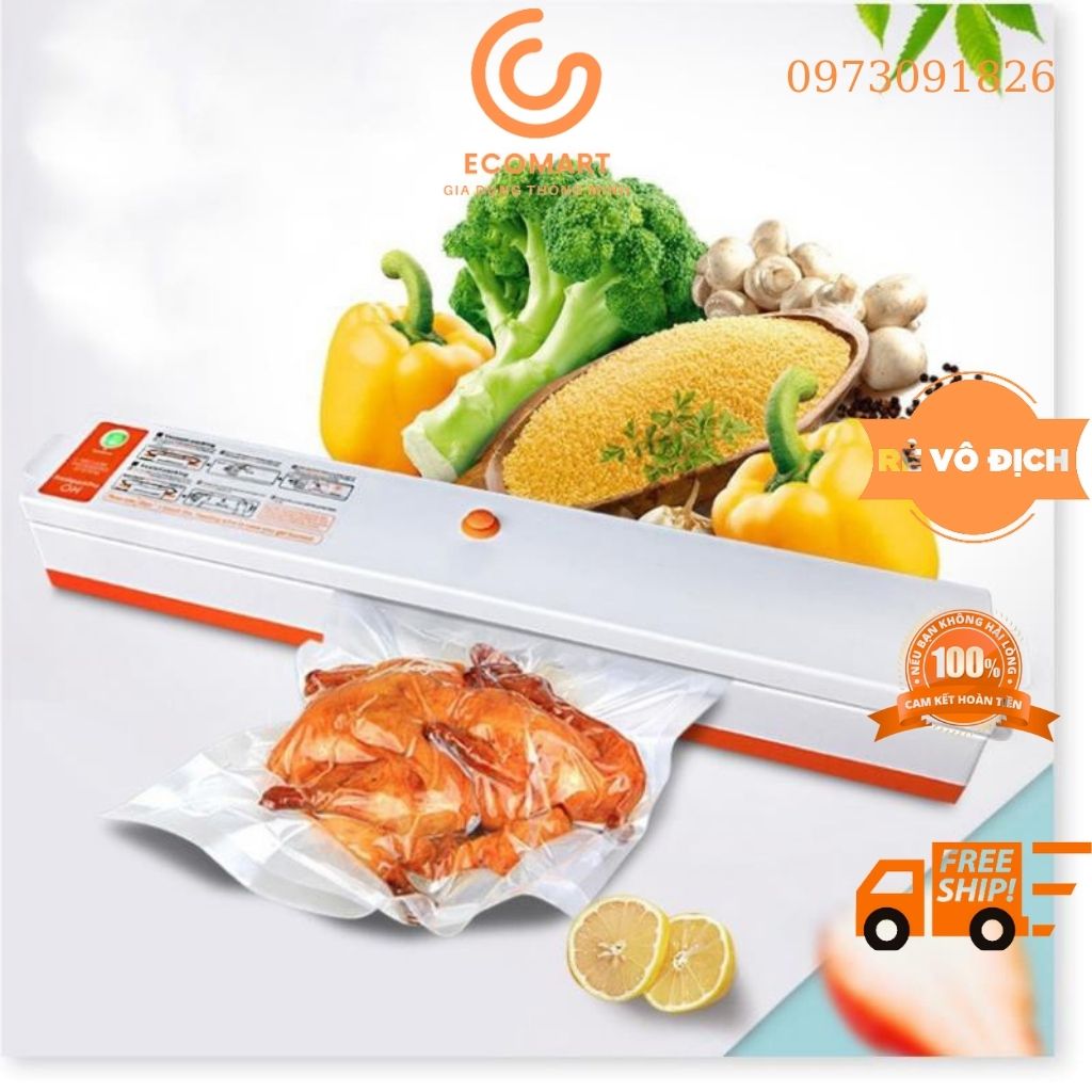 Máy hút chân không Thực Phẩm Fresh Pack Pro nhật bản, máy hút thực phẩm chân không kiêm hàn miệng túi thực phẩm cao cấp TĂNG KÈM 10 TÚI NHÁM