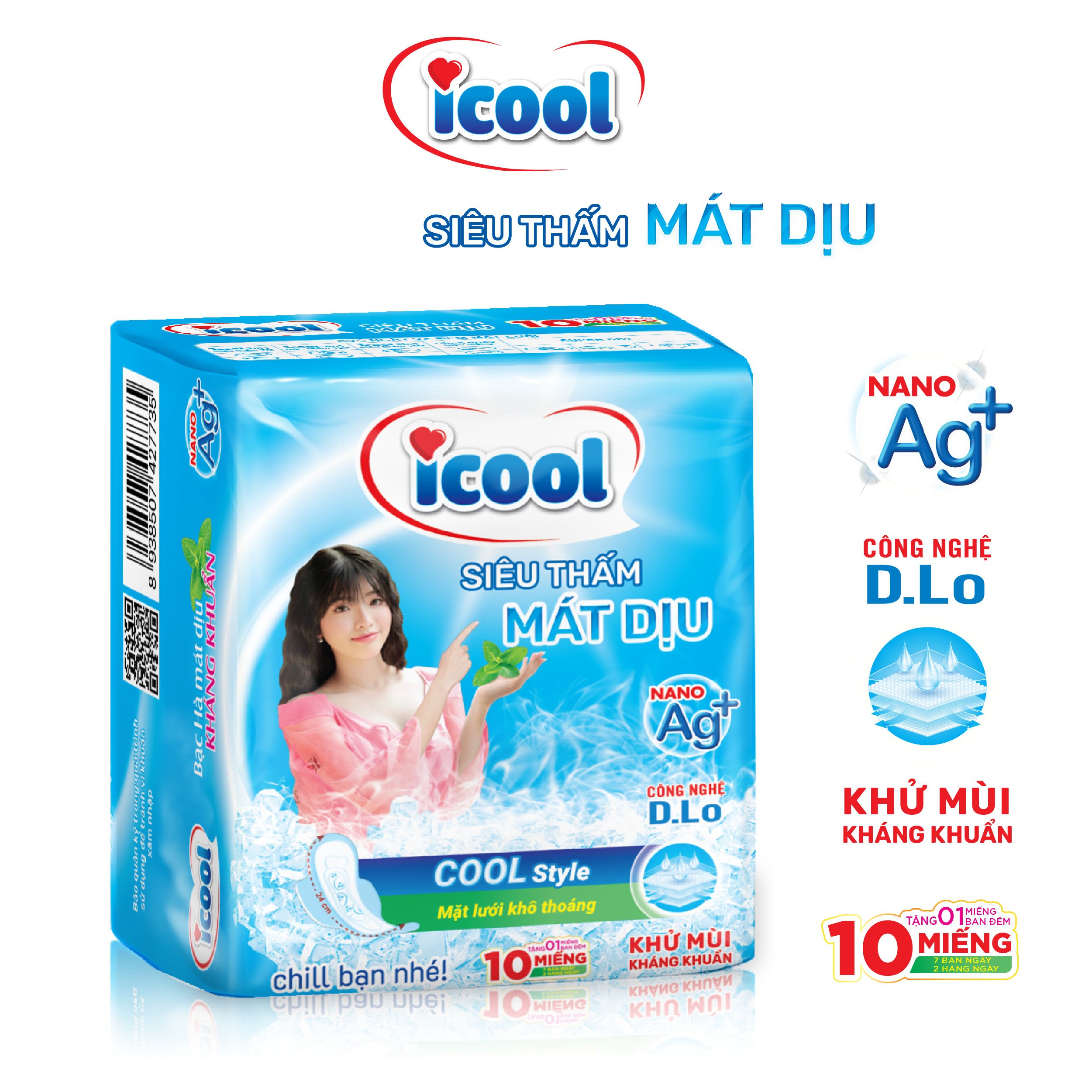 Icool New 10 PCs pcs lot 8 pack BVS day care soft dry net side opening