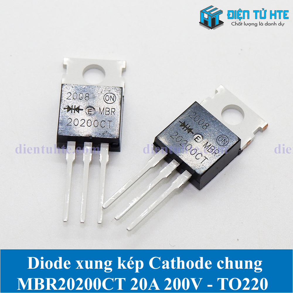 Bộ 2 con diode xung đôi cathode chung mbr20200 mbr20200ct 20a 200v to-220