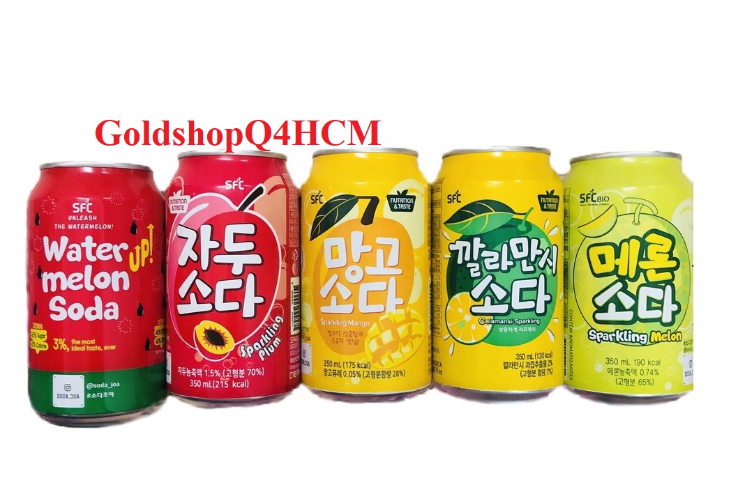 Nước soda trái cây sfc 350ml hàn quốc hsd 12/2023