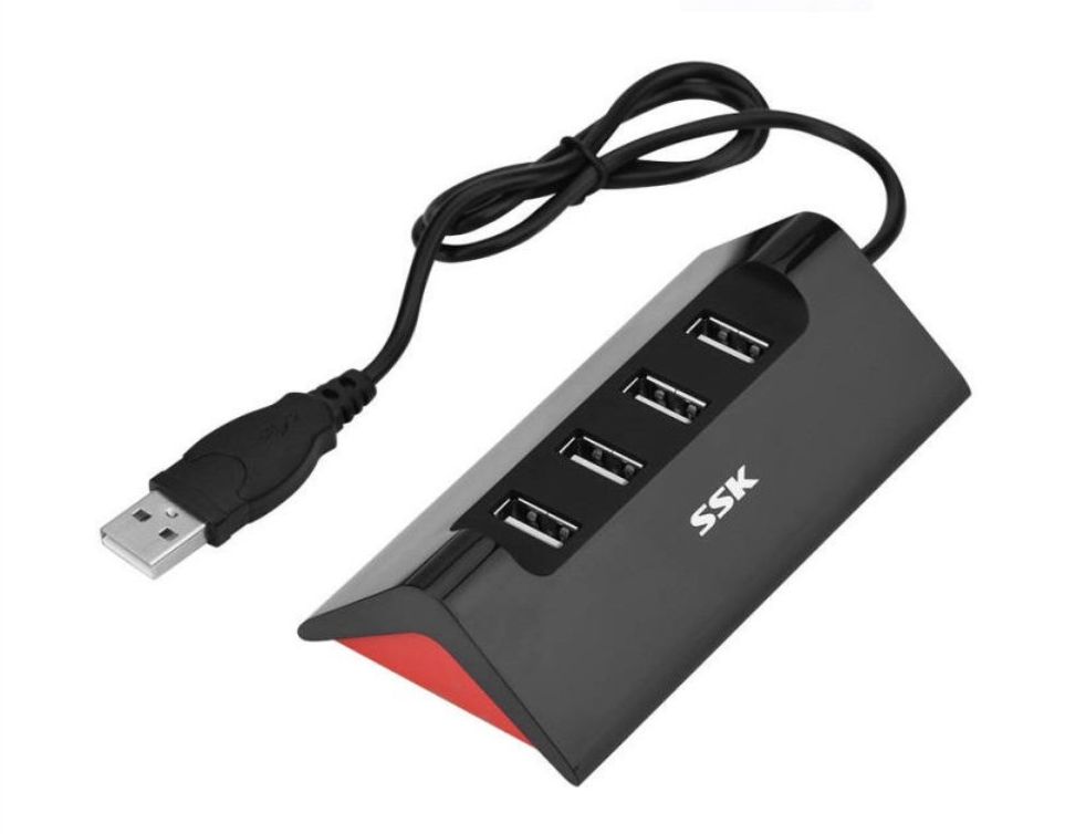 Hub usb 4-1 ssk shu 830 bộ chia cổng usb 1 ra 4 cổng dây 1m