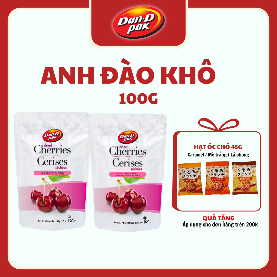 Anh đào khô nhập khẩu 100g dan d pak
