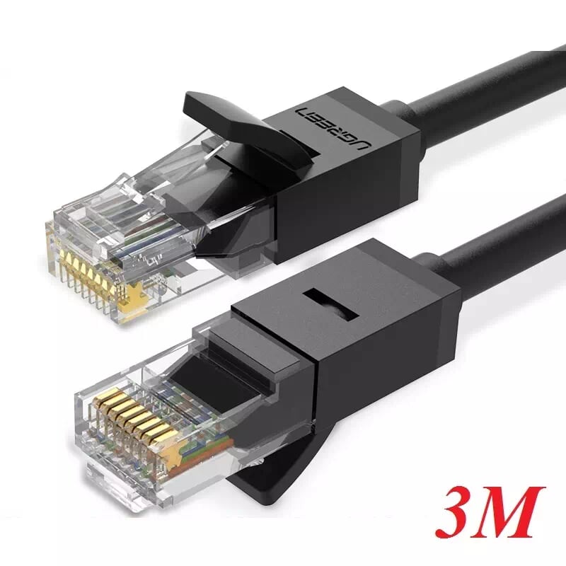 Ugreen 20161 3m màu đen cáp mạng lan cat6 utp nw102