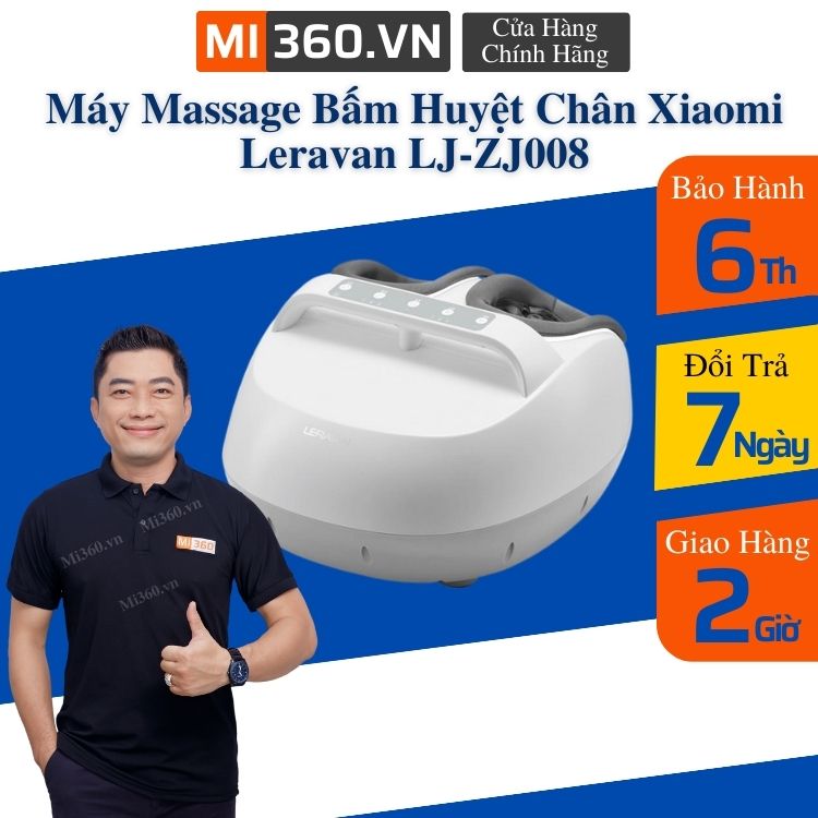 Máy Massage Chân Xiaomi Leravan LJ-ZJ008 Máy Massage Chân Bấm Huyệt Hàng Chính Hãng Phân Phối