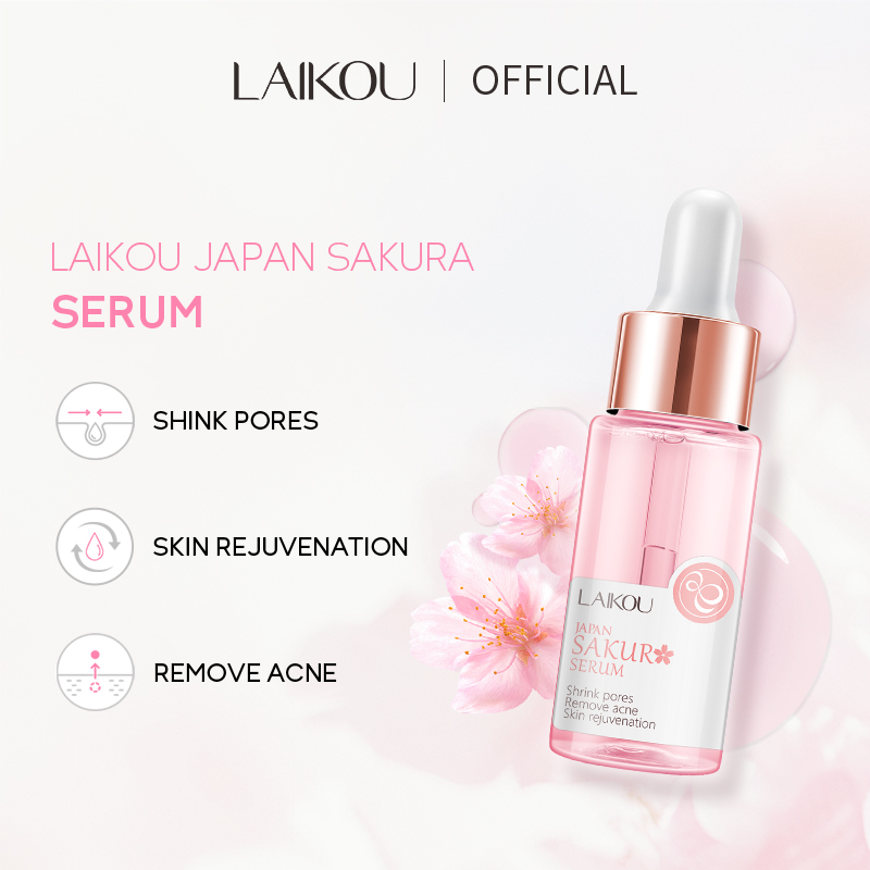 LAIKOU Japan Sakura Whitening Serum Face Skin Rejuvenation Glowing Smooth