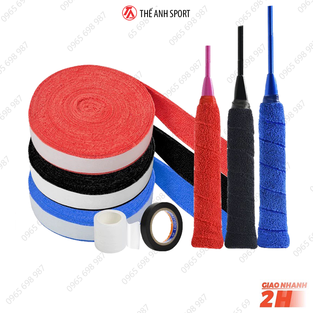 [Hoàn tiền MAX] Cuốn cán vợt cầu lông bằng vải dài 10m sử dụng nhiều lần